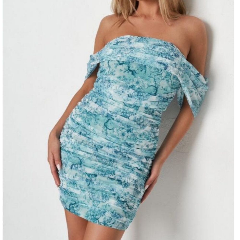 NWT Missguided Turquoise Party Dress 18UK 14US